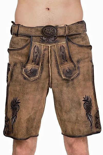 Maddox Trachtenlederhose Lederhose Herren kurz - LAUSER - eiche günstig online kaufen