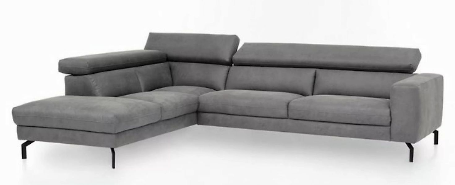 Feldmann-Wohnen Ecksofa Chenna, Chennai 1 Teile, 284x233x76-96cm grau Ottom günstig online kaufen