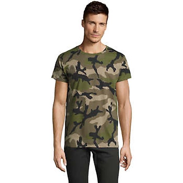 Sols  T-Shirt CAMISETA camuflje  HOMBRE CUELLO REDONDO de algodón günstig online kaufen