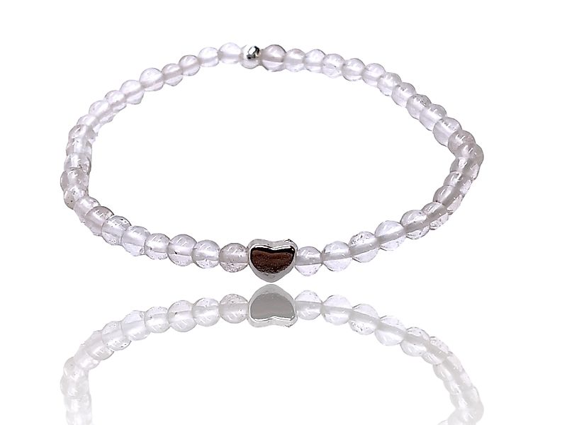 Steinfixx® Perlenarmband Edelsteinarmband aus klarem Bergkristall günstig online kaufen