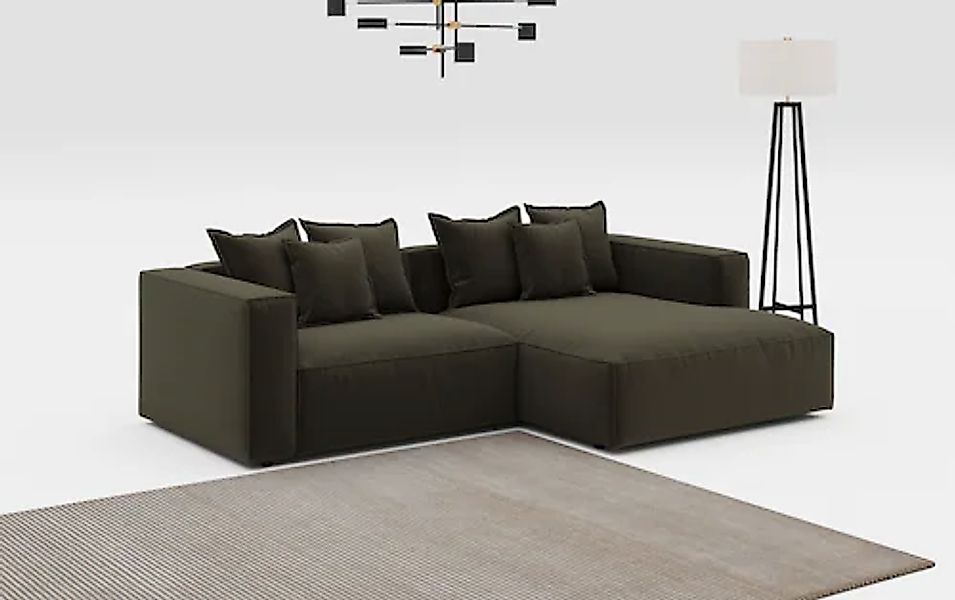 INOSIGN Ecksofa »Cowboy L-Form«, mit 6 Kissen, kubisches Sofa günstig online kaufen