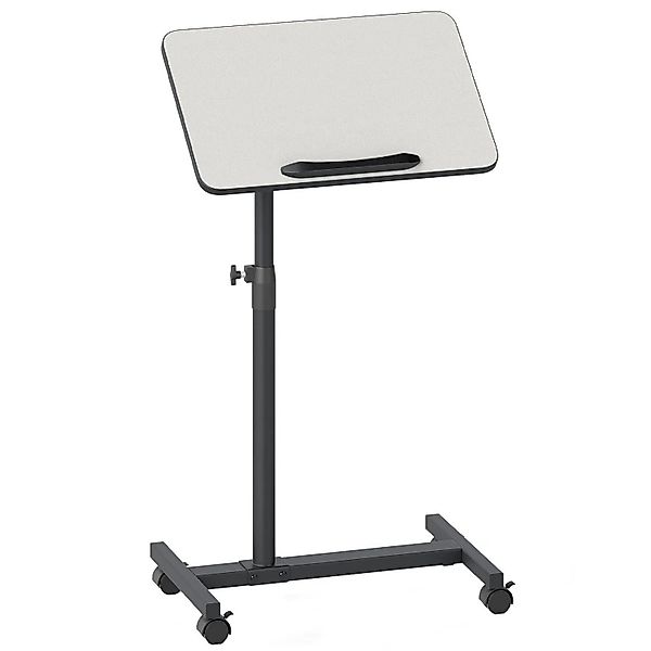 Costway Betttisch Auf Rollen Höhenverstellbar Grau günstig online kaufen