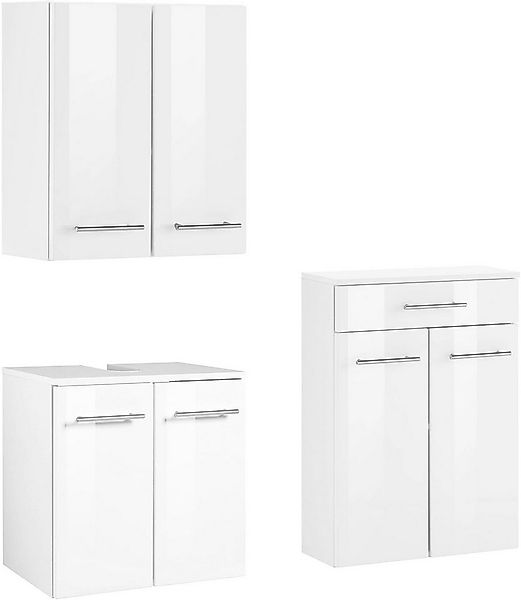 welltime Badmöbel-Set Venedig, (3-St), Waschbeckenunterschrank (Breite 50 c günstig online kaufen