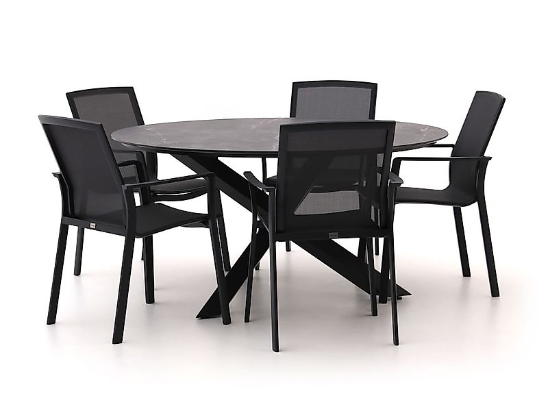 Bellagio Dranera/Lodola ø 150 cm Gartenmöbel-Set 6-teilig stapelbar günstig online kaufen