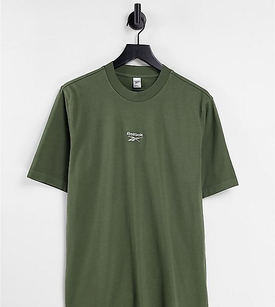 Reebok – T-Shirt in Olivgrün mit zentralem Logo, exklusiv bei ASOS günstig online kaufen
