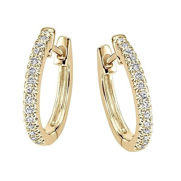 Reflexion Diamonds Klappcreolen rund aus 585/750 günstig online kaufen