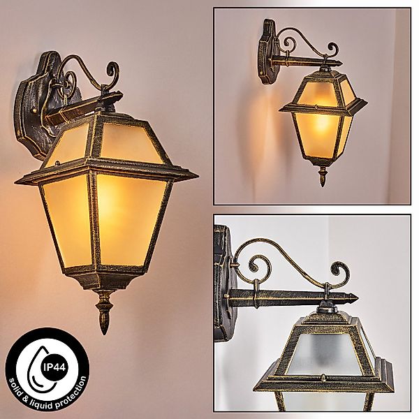 hofstein Außen-Wandleuchte Außenwandlampe aus Metall/Glas in günstig online kaufen