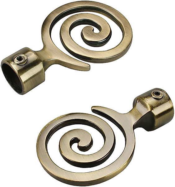 Liedeco Gardinenstange "Stilgarnitur 20 mm Blues Eric" Ø 2 2-läufig Fixmaß günstig online kaufen