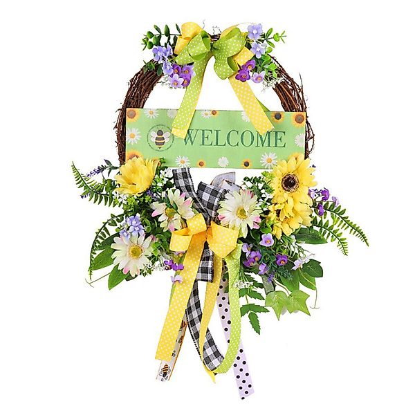 FUROKOY Dekokranz Welcome Holz Zeichen Dekoration günstig online kaufen