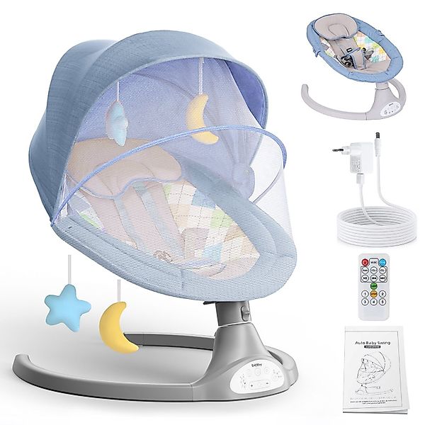 Insma Babywippe, elektrisch Babyschaukel bluetooth Musik günstig online kaufen