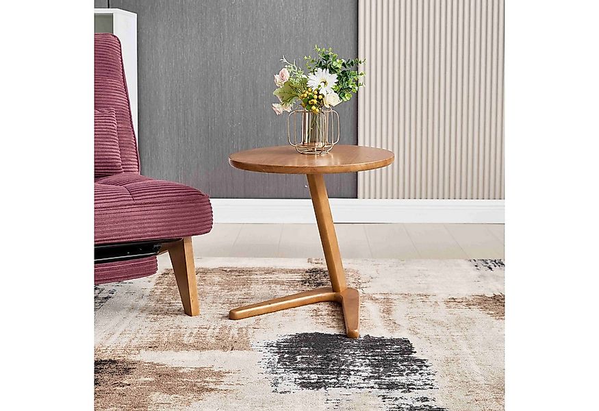 BlingBin Beistelltisch Holz Kaffeetisch Couchtisch Nachttisch Rund Klein Mo günstig online kaufen