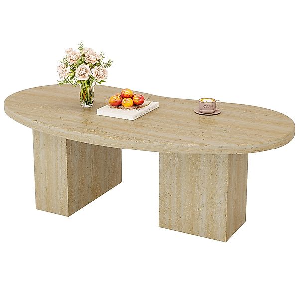Tribesigns Couchtisch Oval Couchtisch für Wohnzimmer, günstig online kaufen