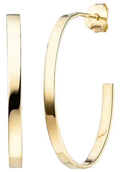 JOBO Paar Creolen, oval 925 Silber vergoldet günstig online kaufen