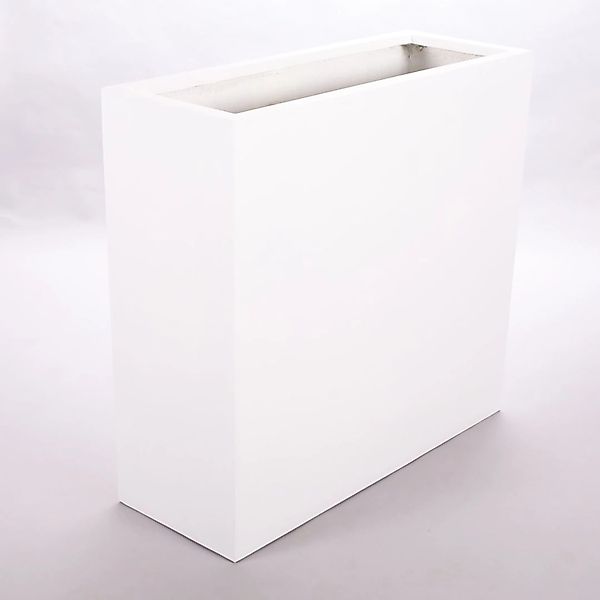 Elegant Einrichten Pflanzkübel Fiberglas Rechteckig 84x30x80cm Perlmutt-Wei günstig online kaufen