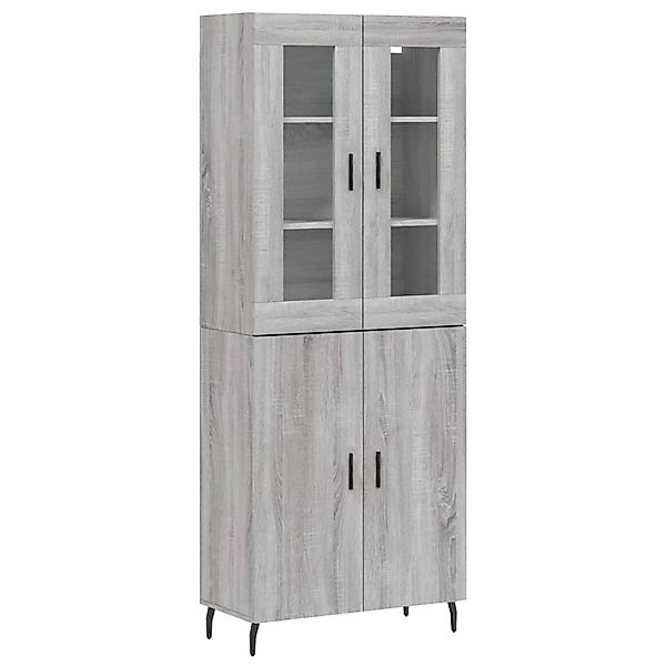 vidaXL Highboard Grau Sonoma 69,5x34x180 cm Holzwerkstoff 3198231 günstig online kaufen
