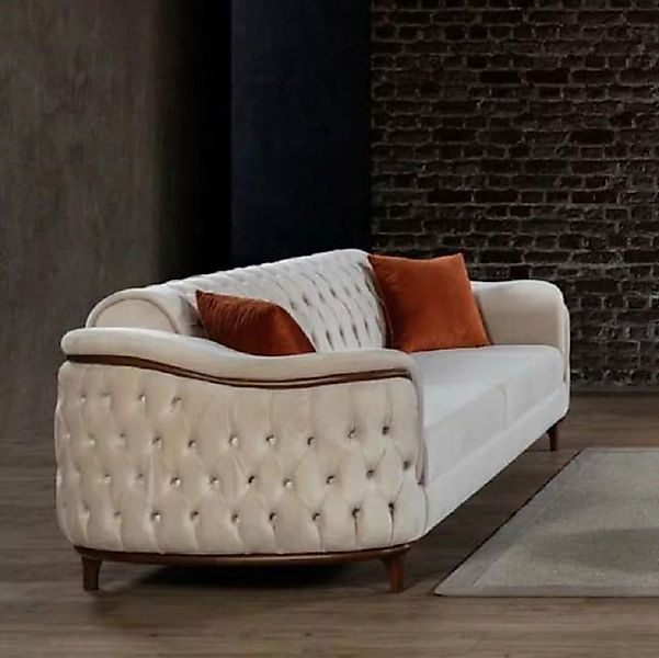 JVmoebel 3-Sitzer Luxus Dreisitzer Weiß Sofa 3 Sitzer Sitz Design Möbel Cou günstig online kaufen