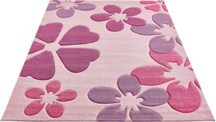 LUXOR living Kinderteppich "Flair" rechteckig 15 mm Höhe Kurzflor, Blumen D günstig online kaufen