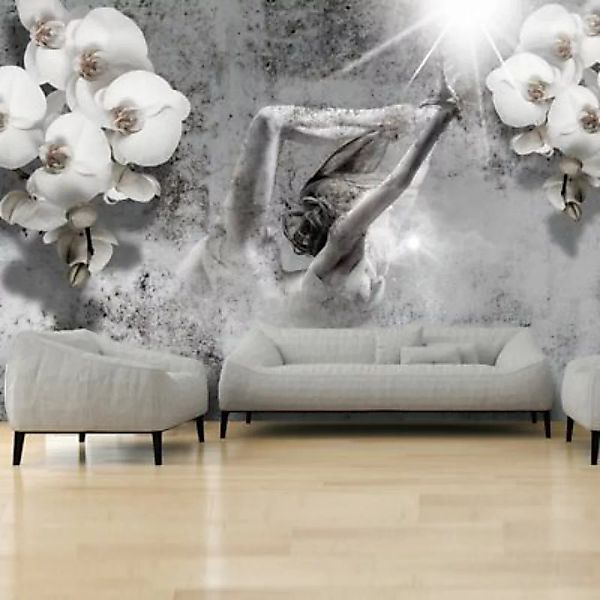 artgeist Fototapete Arrangement with orchid grau/weiß Gr. 400 x 280 günstig online kaufen