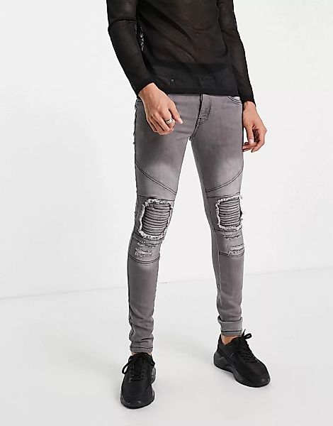 Soul Star – Schmal geschnittene Jeans in Grau günstig online kaufen