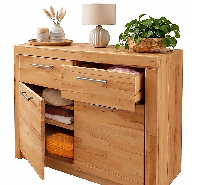 bv-vertrieb Garderobenschrank Anrichte Kernbuche Garderobenkommode Schubkas günstig online kaufen