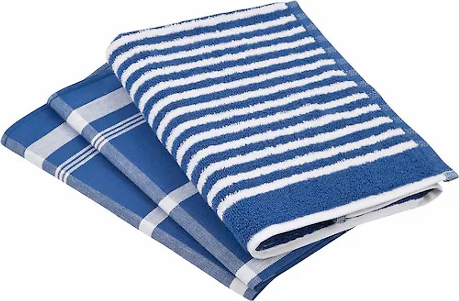 ROSS Geschirrtuch »Exclusiv«, (Set, 3 tlg.), 1x Küchen-Frottiertuch (Streif günstig online kaufen