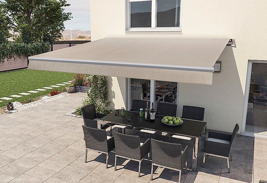 Wismar Gelenkarmmarkise "Berlin" SOLAR- Motor mit Funkfernbedienug, 400 x 2 günstig online kaufen