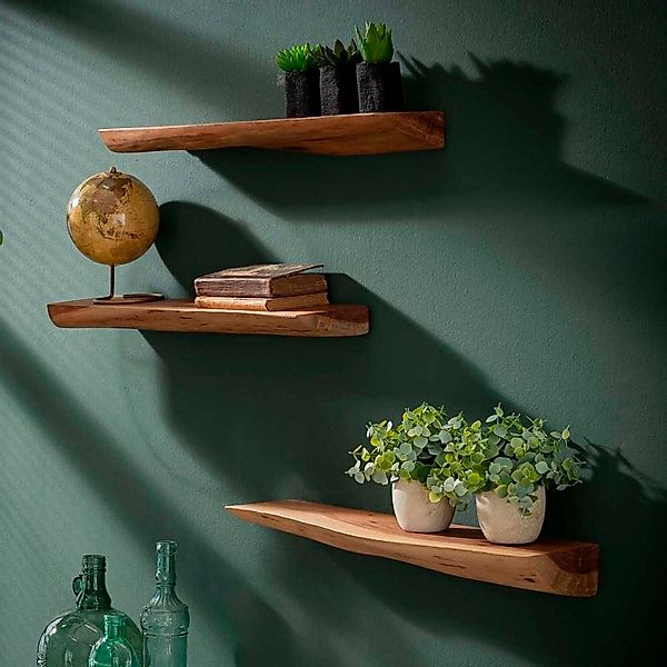 RINGO-Living Wandregal RINGO-Living Massivholz Wandregal Kalena günstig online kaufen