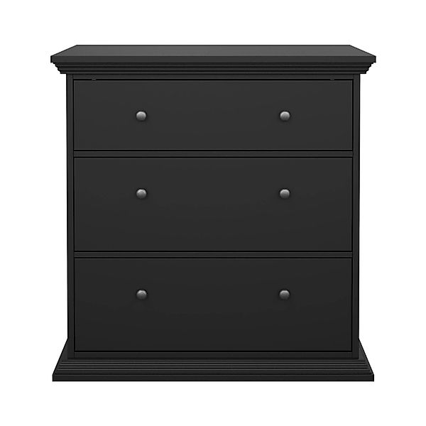 ebuy24 North Kommode 3 Schubladen Schwarz Matt günstig online kaufen