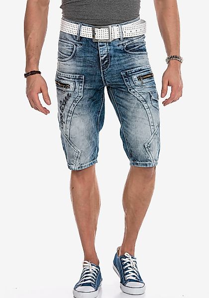 Cipo & Baxx Caprijeans, mit Logo Stickerei günstig online kaufen