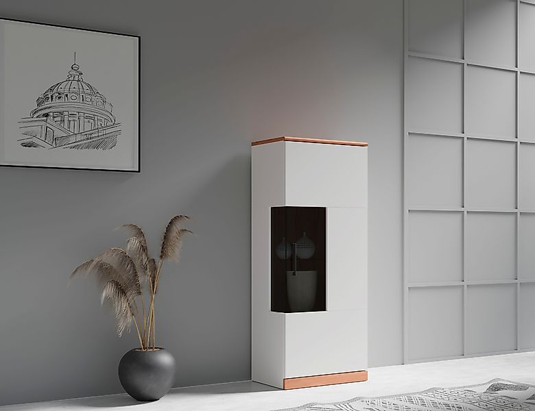 Home affaire Vitrine Ribe,125cm hoch,4 Fächer,1Glasboden günstig online kaufen