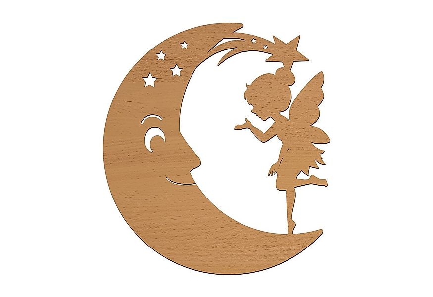 Namofactur LED Nachtlicht Fee auf Mond Nachtlicht Kinder Wandlampe Kinderzi günstig online kaufen