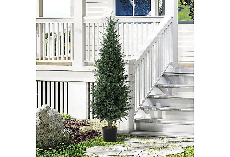 Kunstpflanze 120 cm Kunstpflanze, künstliche Pflanzen im Topf Zypresse, HOM günstig online kaufen