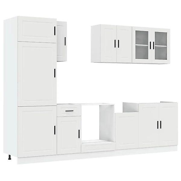 vidaXL 8 Tlg Küchenschrank-Set Porto Weiß Holzwerkstoff 3314811 günstig online kaufen