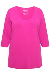 Ulla Popken T-Shirt Shirt tiefer Rundhalsausschnitt günstig online kaufen
