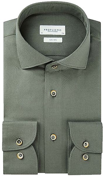 Profuomo Twill Hemd Grün - Größe 42 günstig online kaufen