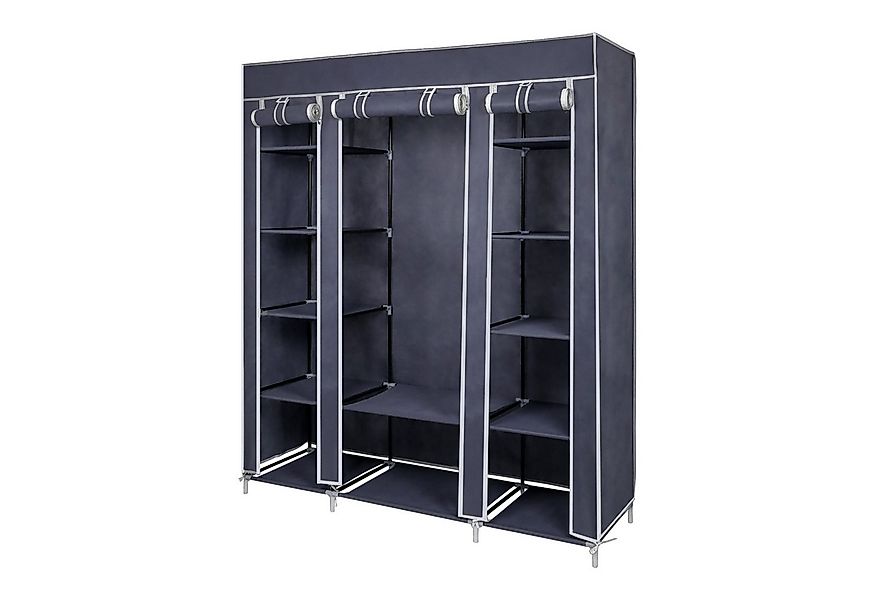 Mondeer Stoffschrank Kleiderschrank mit Kleiderstange, 3 Türen, 175 x 150 x günstig online kaufen
