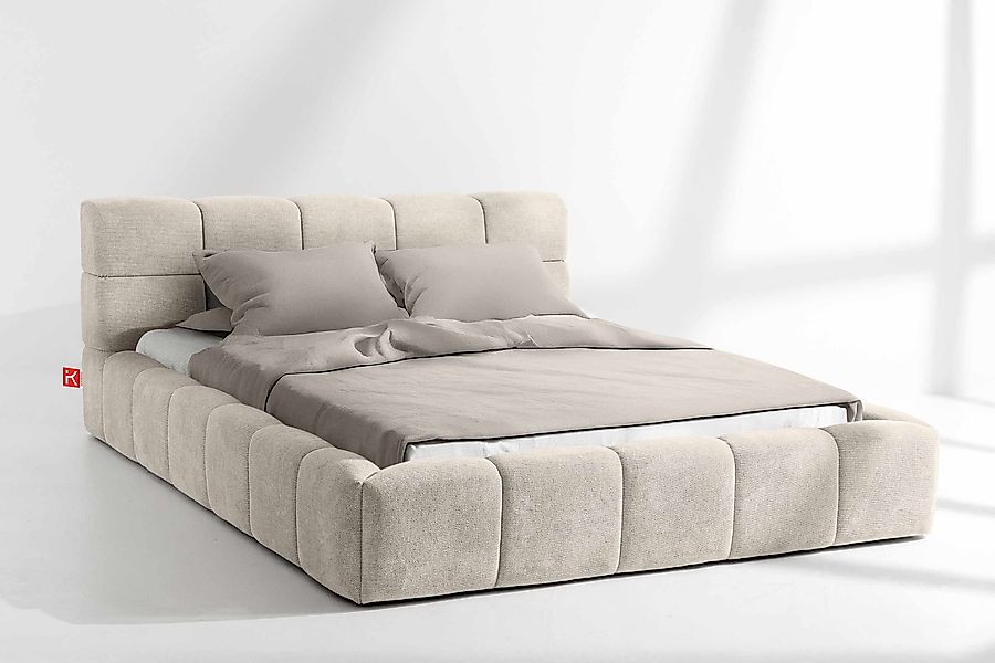 KONSIMO® Polsterbett Doppelbett AERI mit Stauraum, günstig online kaufen