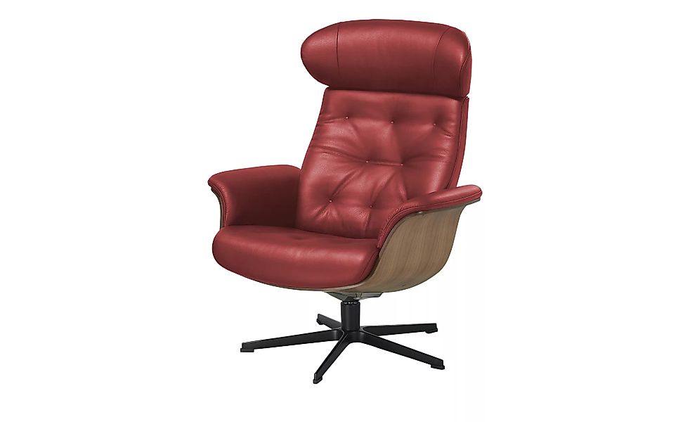 Sessel in Leder mit Knopfnaht Timeout ¦ rot ¦ Maße (cm): B: 80 H: 101 T: 81 günstig online kaufen