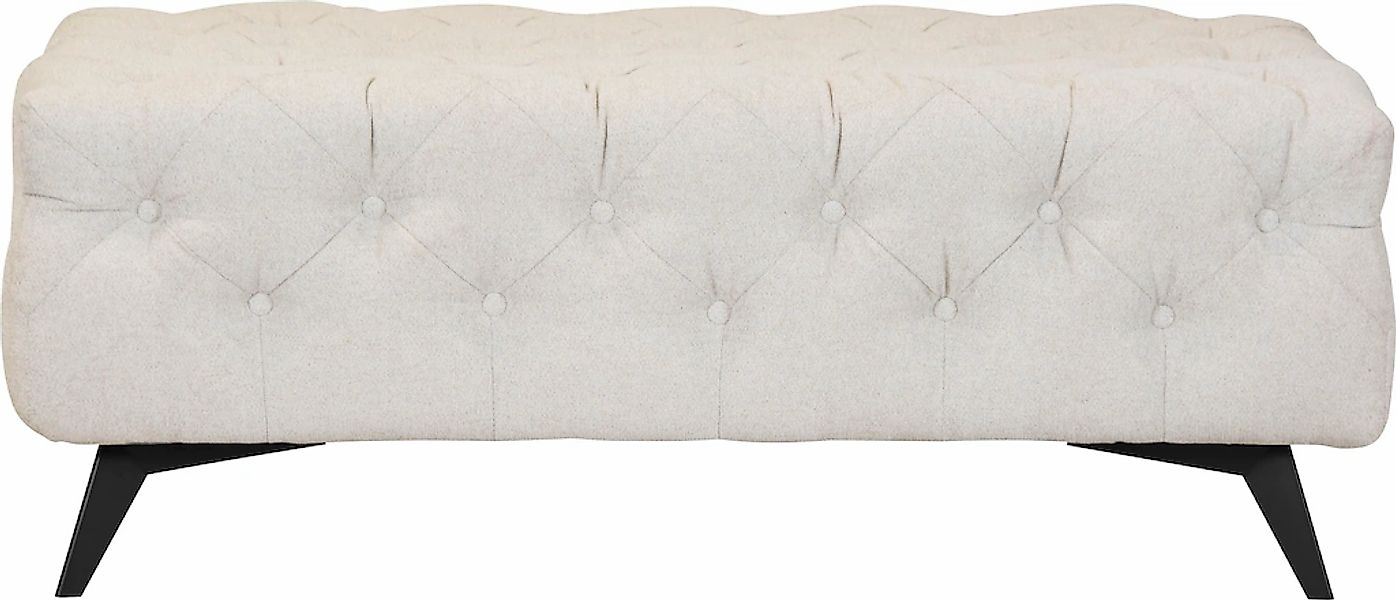 Home affaire Polsterhocker "Amaury" Chesterfield-Optik, Breite 120cm, Fußfa günstig online kaufen