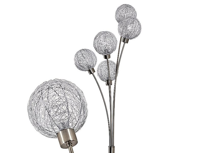 hofstein Stehlampe »Lerici« Stehleuchte, Nickel-matt/Silberfarben, stufenlo günstig online kaufen