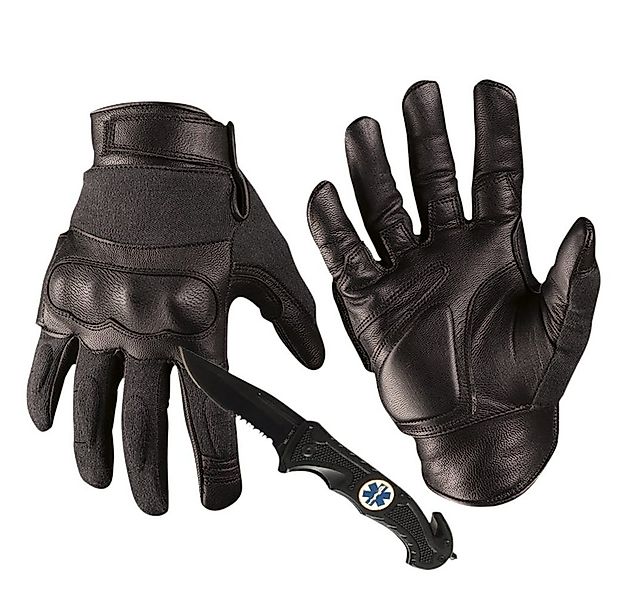 Mil-Tec Lederhandschuhe Security Schnittschutz Handschuhe mit Knöchelschutz günstig online kaufen