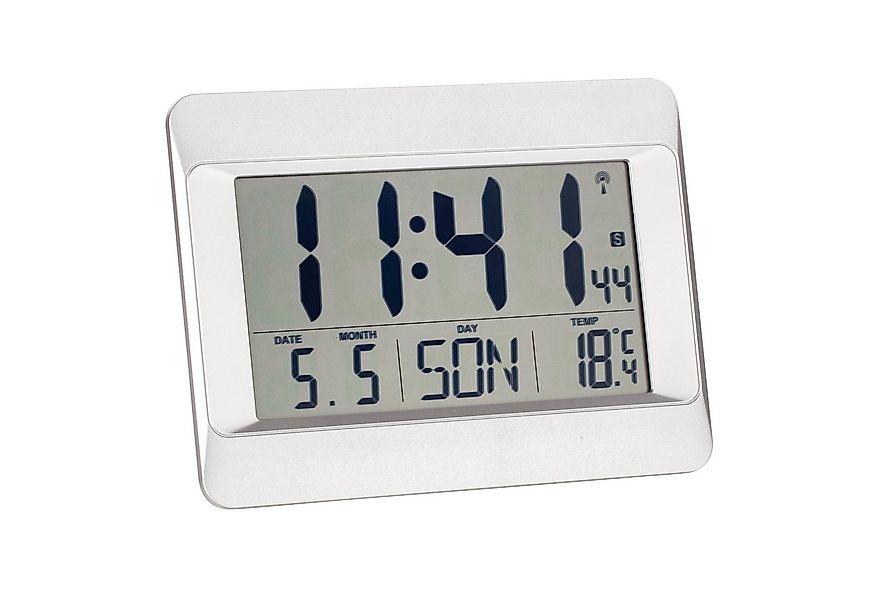 TFA Dostmann Funkwanduhr digitale Wanduhr TFA 60.4519 mit Datum, Wochentag günstig online kaufen