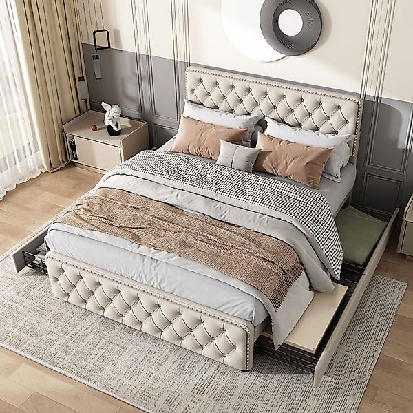 HAUSS SPOLE Polsterbett 180x200cm mit 4 günstig online kaufen