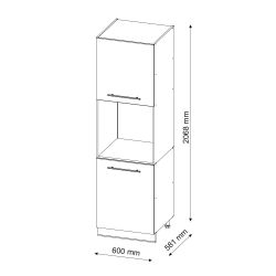 Vicco Herdumbauschrank Fame-Line, Anthrazit/Weiß, 60 cm günstig online kaufen