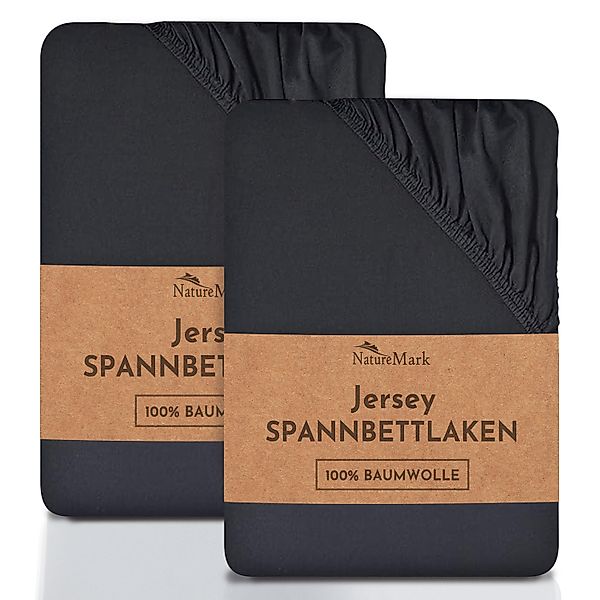 NatureMark Spannbettlaken 2er Pack Jersey Spannbettlaken, günstig online kaufen