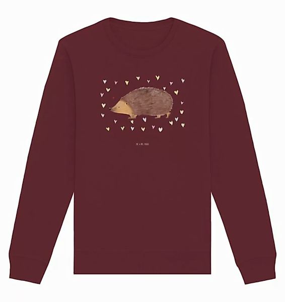 Mr. & Mrs. Panda Longpullover Igel Herzen Größe XL - Burgundy - Geschenk, P günstig online kaufen