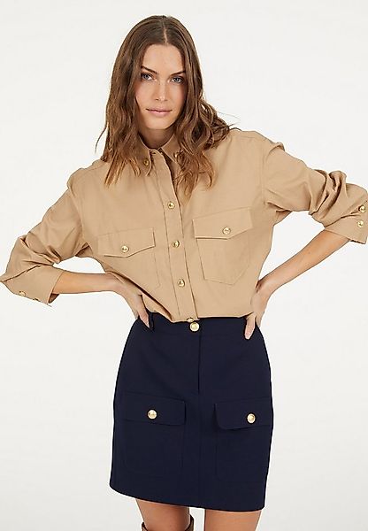 MARC AUREL Langarmbluse und Schmuckknöpfen günstig online kaufen