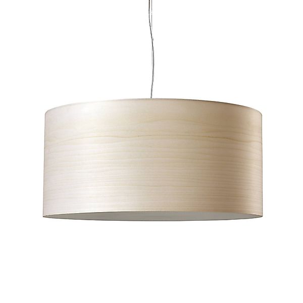 LZF LED-Hängelampe Gea, elfenbeinfarben, Ø 42 cm, Holz günstig online kaufen