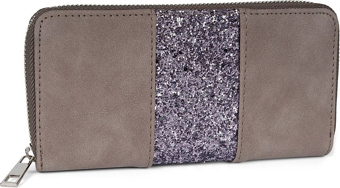 styleBREAKER Geldbörse Geldbörse mit Pailletten Streifen (1-tlg) günstig online kaufen