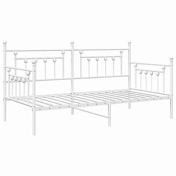 vidaXL Bett Tagesbettrahmen mit Kopfteil Weiß günstig online kaufen
